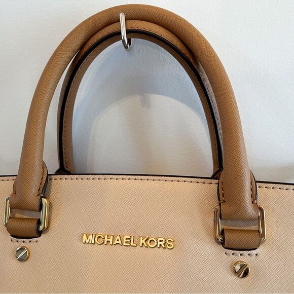 MICHAEL Michael Kors Cream and Tan Crossbody Bag - Picture 5 of 9